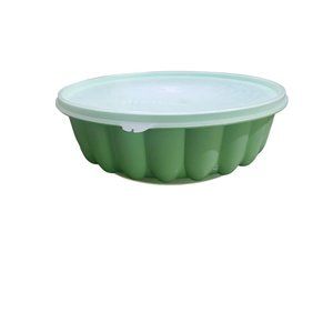 Classic Tupperware Jell-O Mold Ice Ring Mint Green 1202 1201 1203 Vintage 3 Pc
